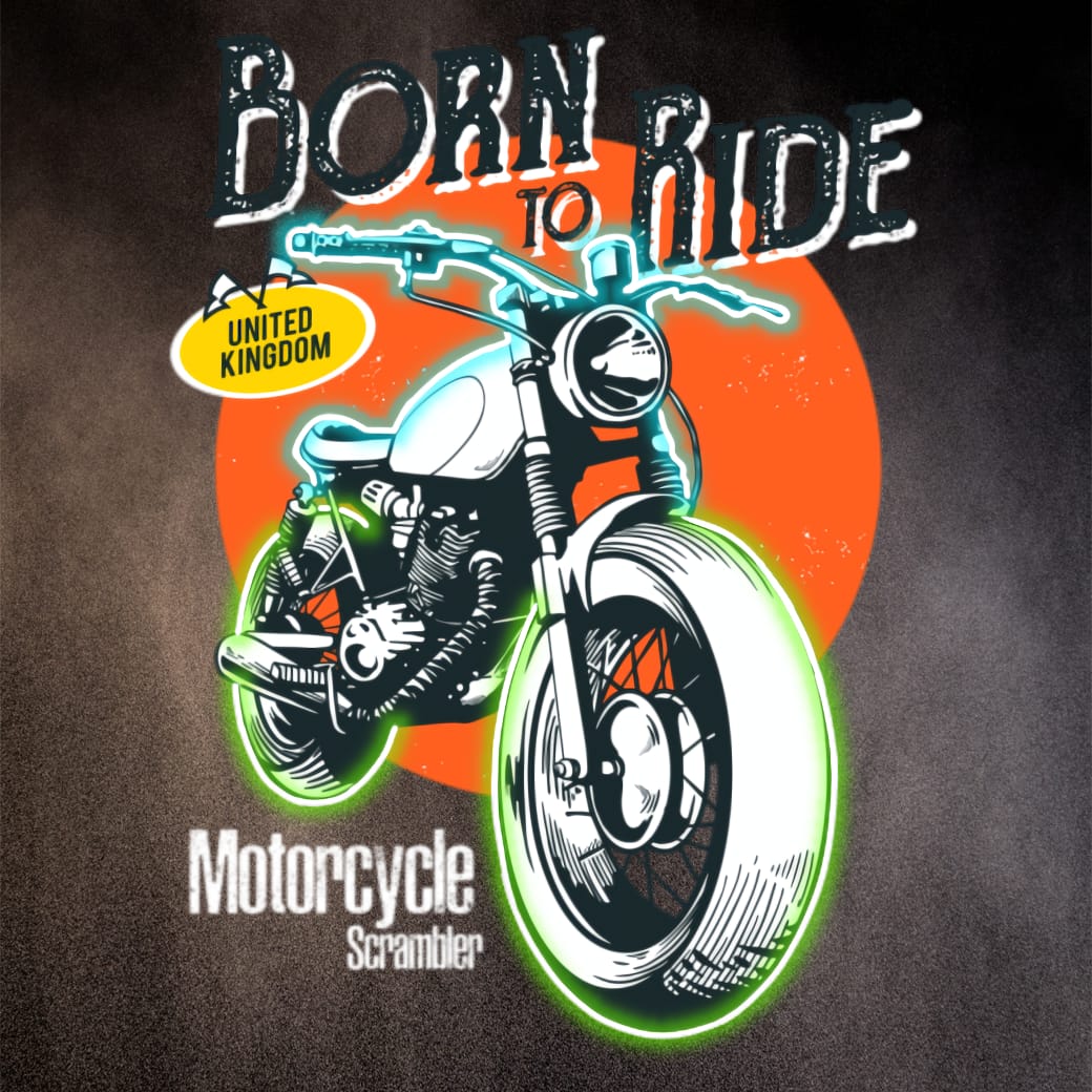 Född att rida scrambler själ