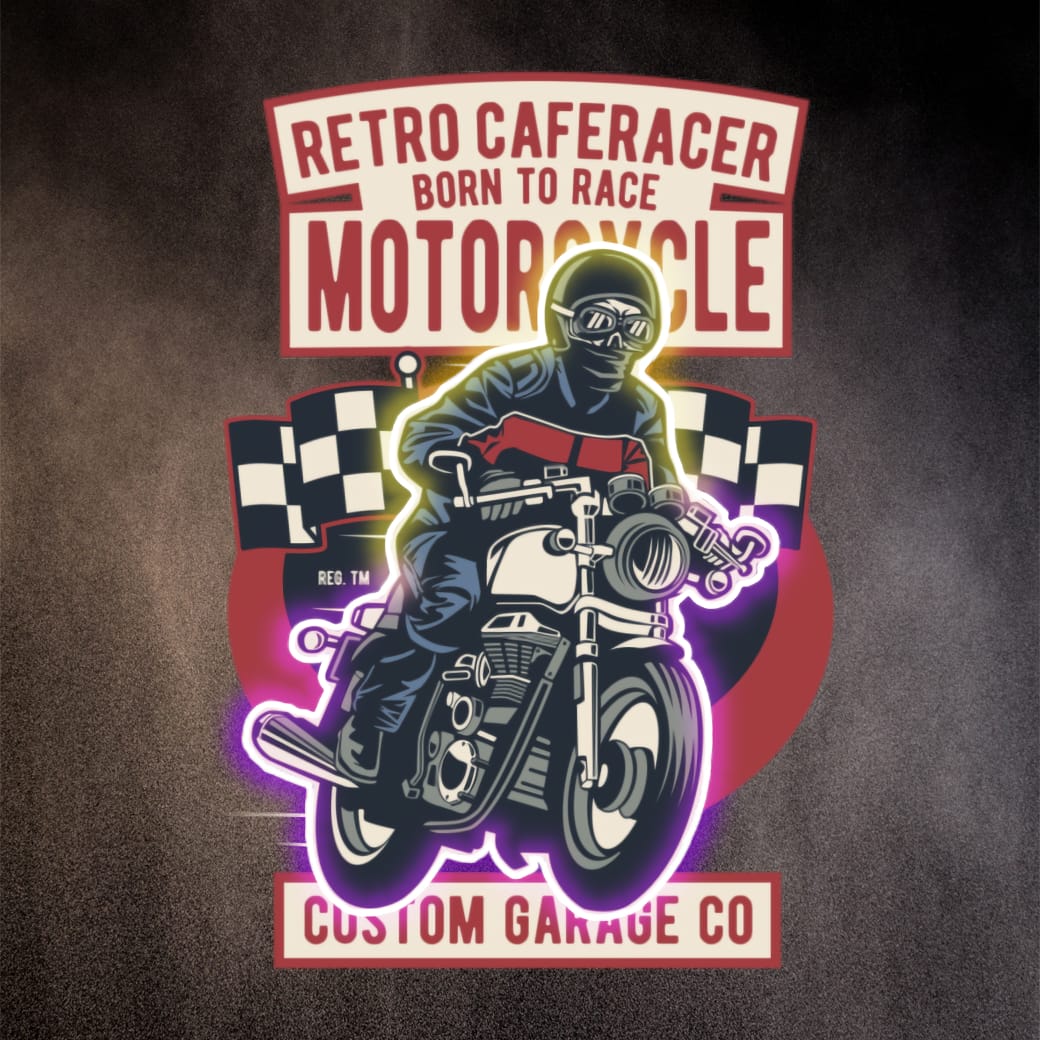 Retro caferacer född till täpning