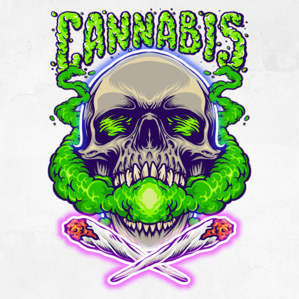 Cannabis Dödskalle