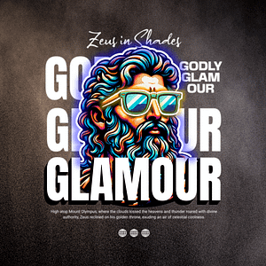 Zeus in Shades - Godly Glamour Neonkonstaffisch