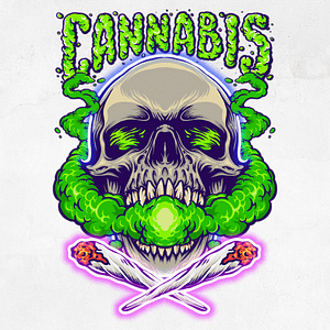 Cannabis Dödskalle