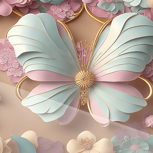 Pastellvingar i Blomstrande Harmoni