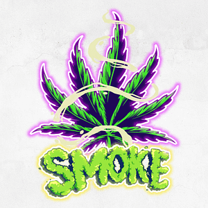 Rökande Cannabisblad