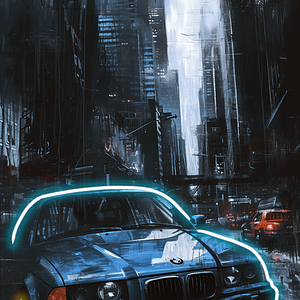 Neonblå Driftare i Regnstad