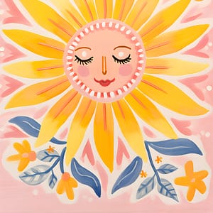 Solkyss och blomsterdröm