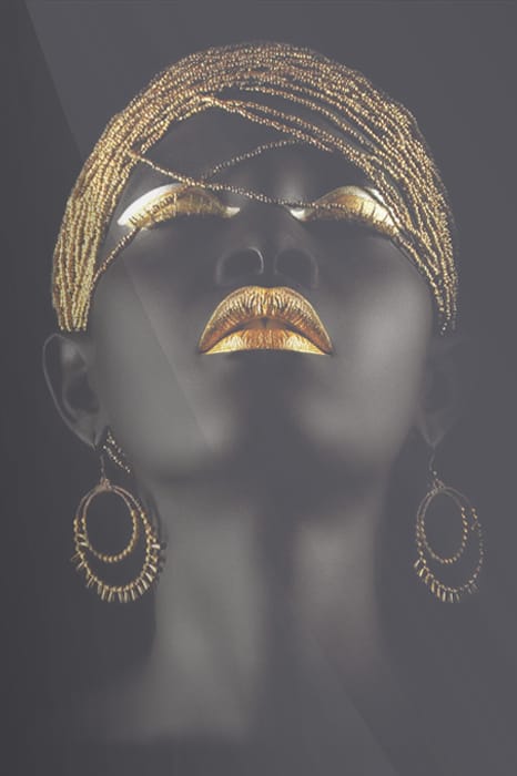 Djärvt och elegant neonporträtt