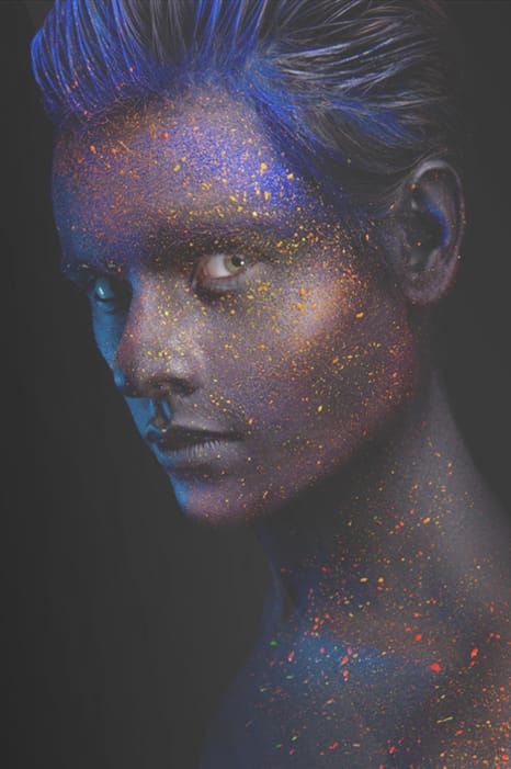 Djärvt och Elegant Neonporträtt