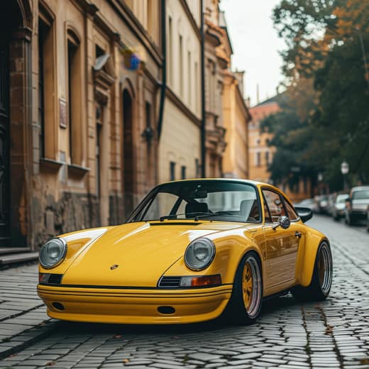 Tidlös Porsche i Stadens Hjärta