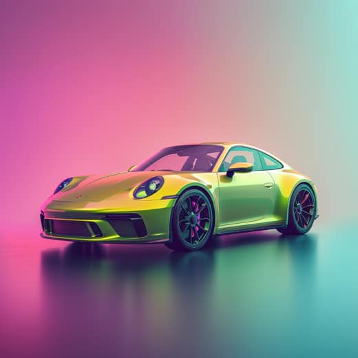 Neon Sportbil i Grön och Gul
