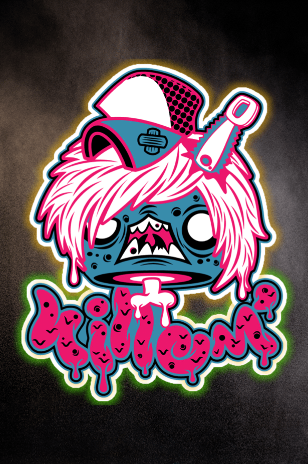 Killteam sockersöt slakt med en kedjesåg