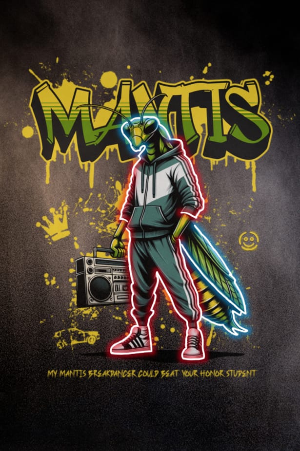 Mantis breakbeats och stridsställning