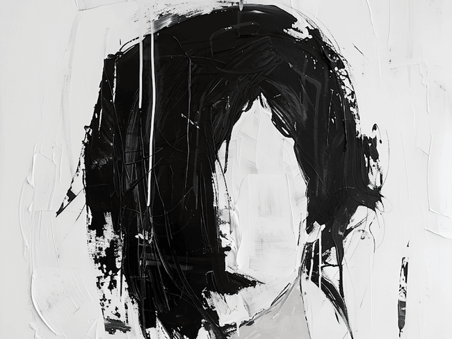 Neon Tavla Monokromt Porträtt