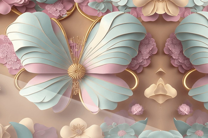 Pastellvingar i Blomstrande Harmoni