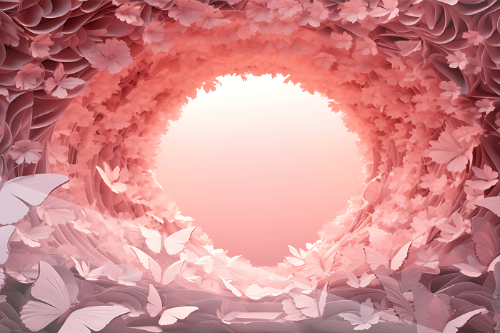 Neonportal i Fjärilsträdgård