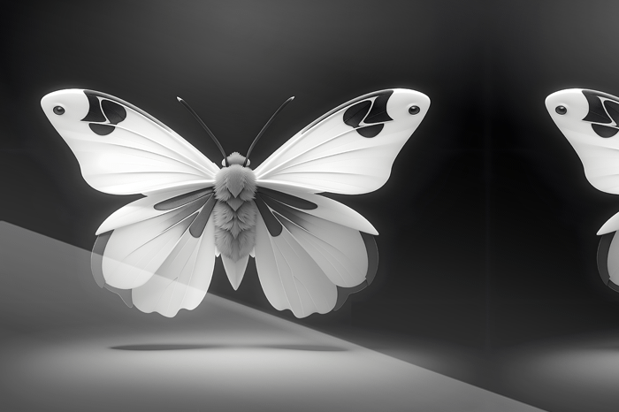 Lysande Fjäril – Grafisk Elegans i Neon