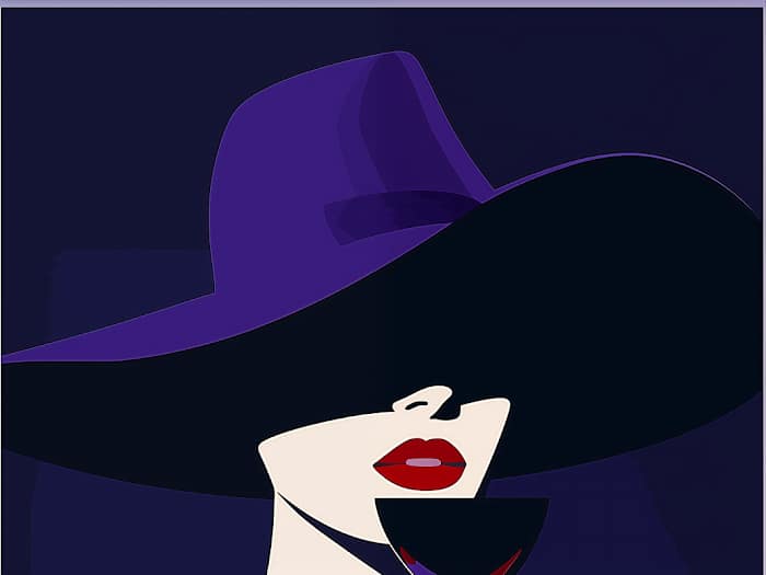 Neon Tavla Mörk Elegans i Lila & Rött