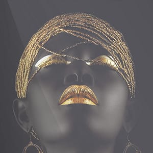 Djärvt och elegant neonporträtt