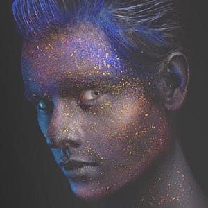 Djärvt och Elegant Neonporträtt