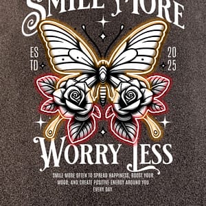 Neon Fjäril med Rosor