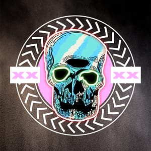 Neon Dödskalle XX