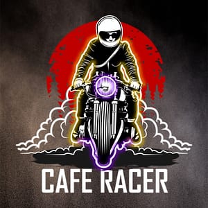 Kafé racer fredlös i stil