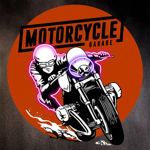 Motorcykelgarage född i fart byggd för kaos