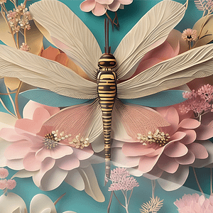 Magisk Trollslända i Blomsterprakt