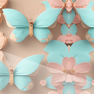 Fjärilsdans i Pastell