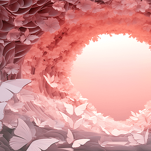 Neonportal i Fjärilsträdgård