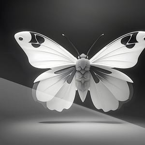 Lysande Fjäril – Grafisk Elegans i Neon