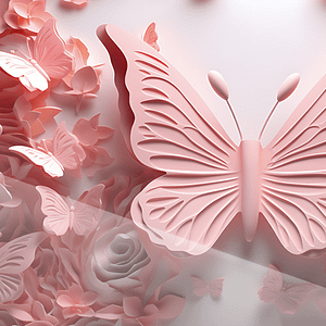 Neonfjäril i rosenträdgård