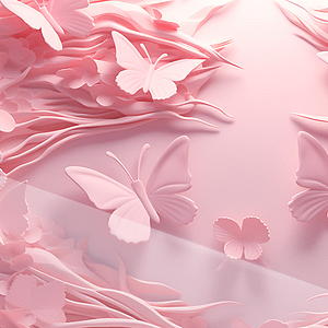 Två neonfjärilar i rosa skymning