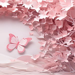 Ljusrosa Fjäril med Neon