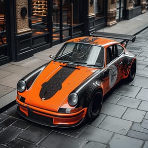 Neonracer i Regnig Stad