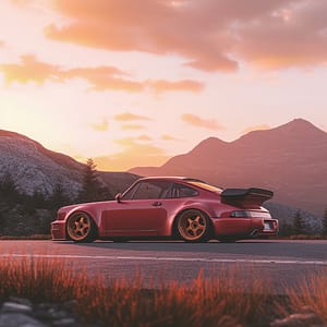 Solnedgångens Porsche på Öppen Väg