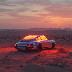 Klassisk Porsche i Öknens Glöd