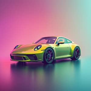 Neon Sportbil i Grön och Gul