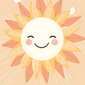 Solstråle med leende