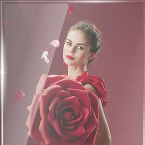 Lady in red
