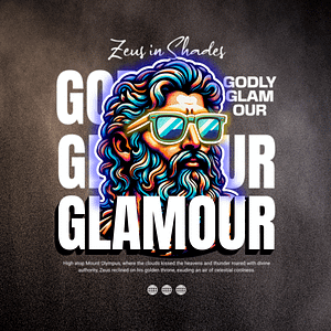 Zeus in Shades - Godly Glamour Neonkonstaffisch