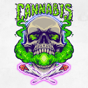 Cannabis Dödskalle