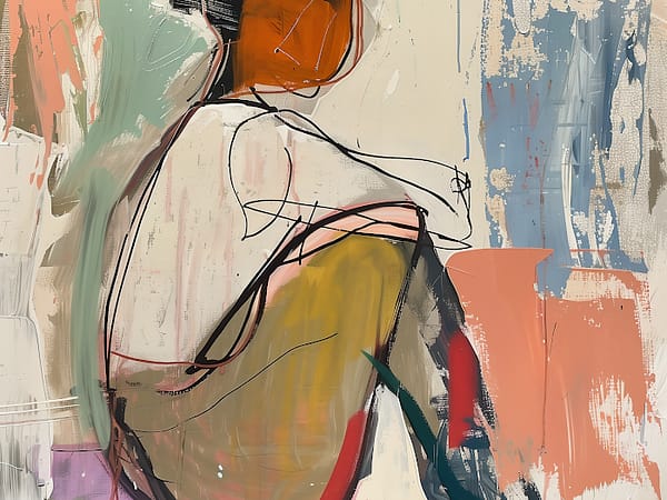 Neon Tavla Abstrakt Figur
