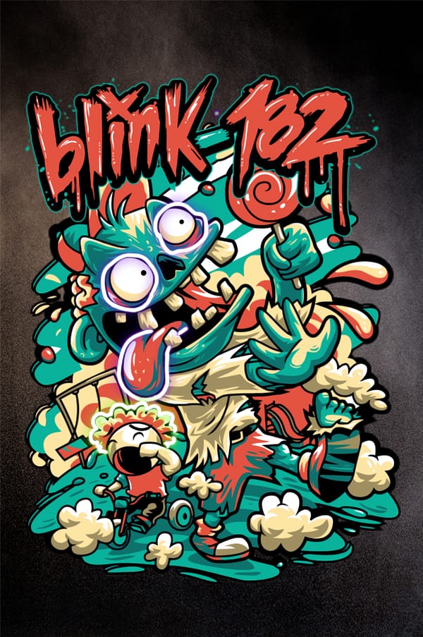 Blink 182  kaos i godislandet